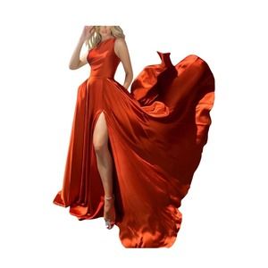 Burnt Orange Evening Gown